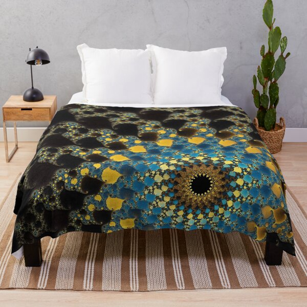 Item preview, Yellow and Blue Abstract Fractal Web designed and sold by Manpreet Sokhi.