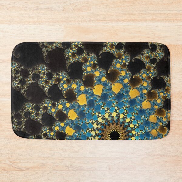 Item preview, Yellow and Blue Abstract Fractal Web designed and sold by Manpreet Sokhi.