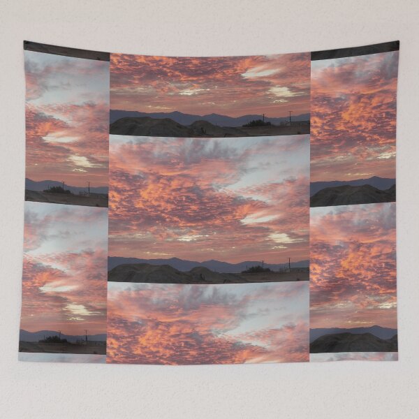 Item preview, Dramatic pink clouds over mountains  designed and sold by JupiterAvian.