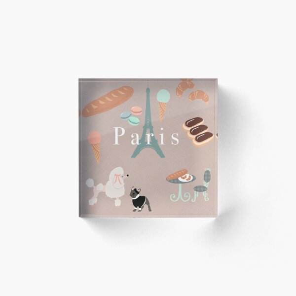 Paris Pups Acrylic Block