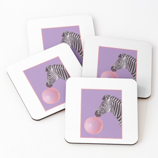 Item preview, Bubble Gum Zebra designed and sold by RedsStickerShop.