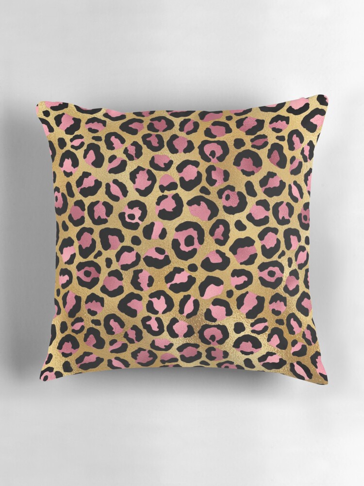 Light Pink Leopard Print Pillow