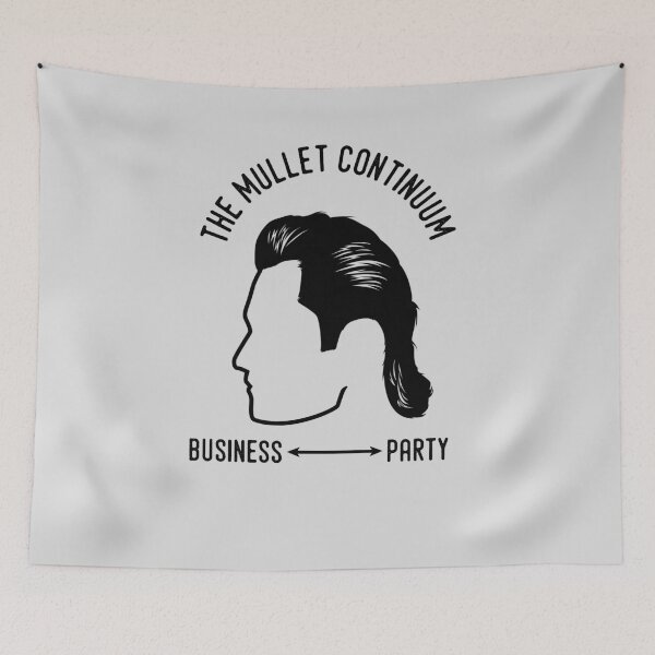 Item preview, The Mullet Continuum Business in Front Party at the Back designed and sold by Grafik Traffik.