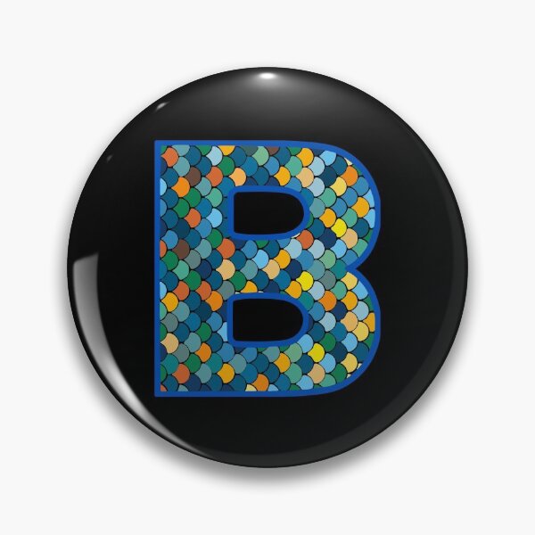 Item preview, Letter B (blue and orange) designed and sold by artfulnotebook.