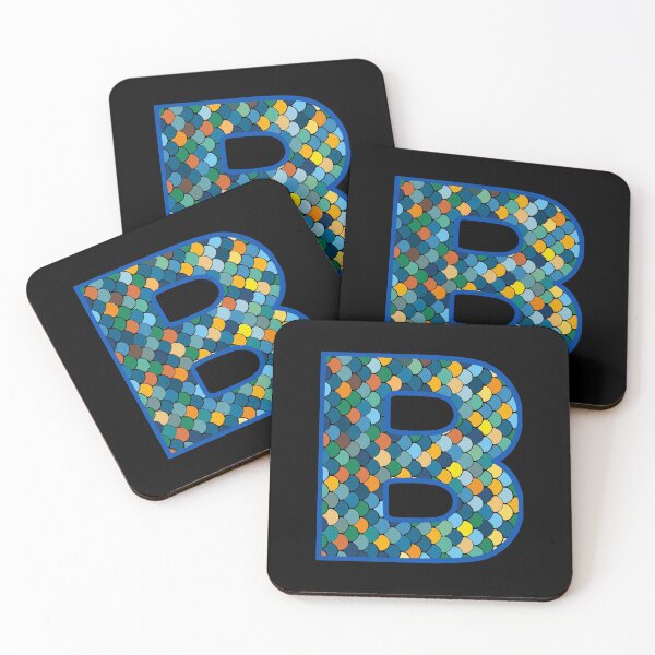 Item preview, Letter B (blue and orange) designed and sold by artfulnotebook.