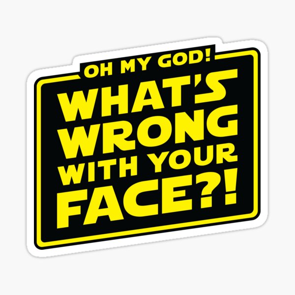 What's Wrong With Your Face?! SW Logo Sticker