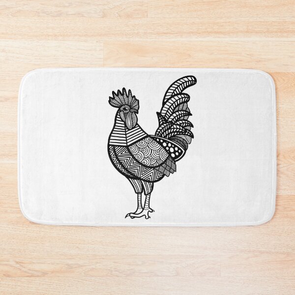 Item preview, Rooster Zentangle designed and sold by ClaresColoring.
