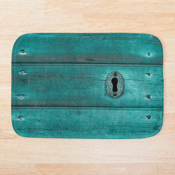 Item preview, Old Turquoise Wooden Door with Lock designed and sold by TiianTaival.