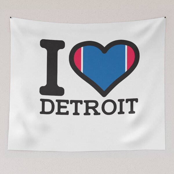 Artikelvorschau, "Ich liebe Detroit" Basketball Fan T-Shirt entworfen und verkauft von Ink Inc.