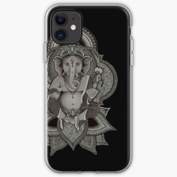 Ganesha - black iPhone Soft Case
