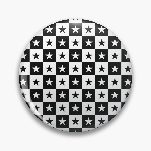 Item preview, Black and white stars in a chessboard pattern designed and sold by ZANGRAM.