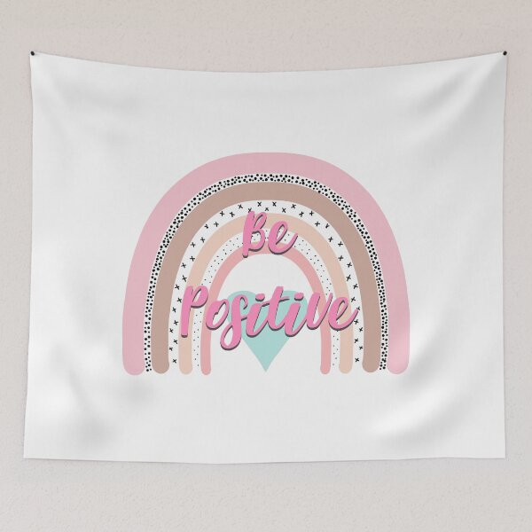 Item preview, be positive rainbow designed and sold by Nicz Design Studio.