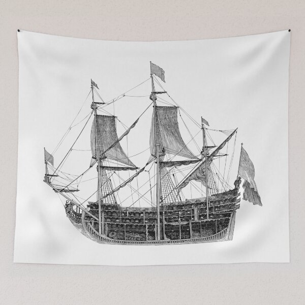 Item preview, Ilustración de barco de vela. designed and sold by emphatic.