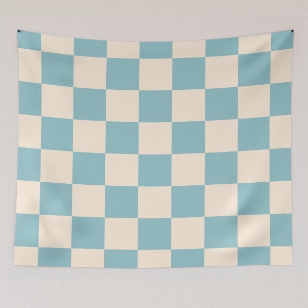 Item preview, Peachy and sky blue chessboard pattern designed and sold by ZANGRAM.