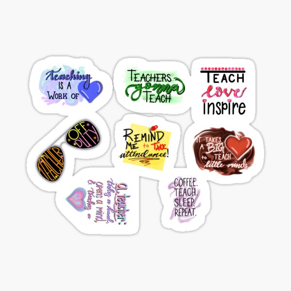 Teacher Sticker 8 Pack