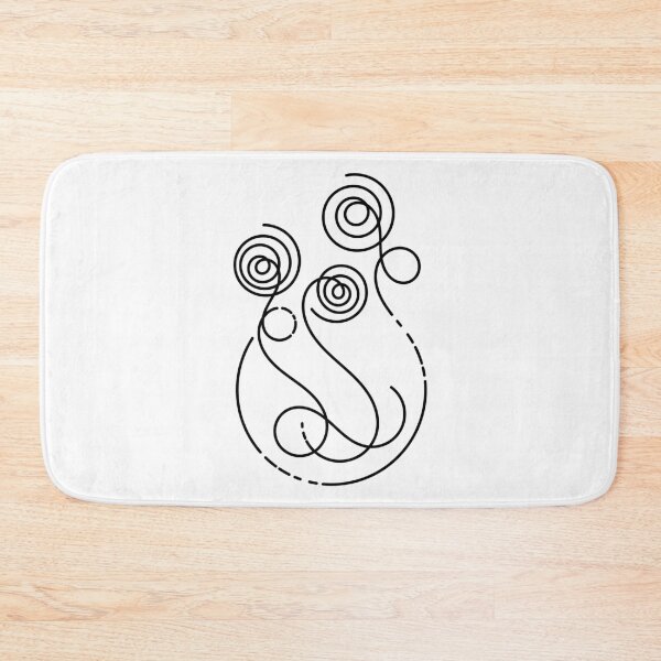 Item preview, Black And White Plant Artwork | Spiral Flower Line Art With Base | Black designed and sold by Qestar.
