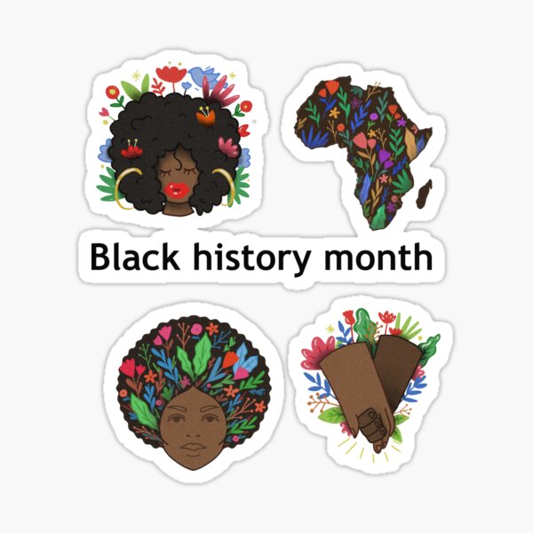 Item preview, black history month sticker pack, packet, black excellence designed and sold by helkav.