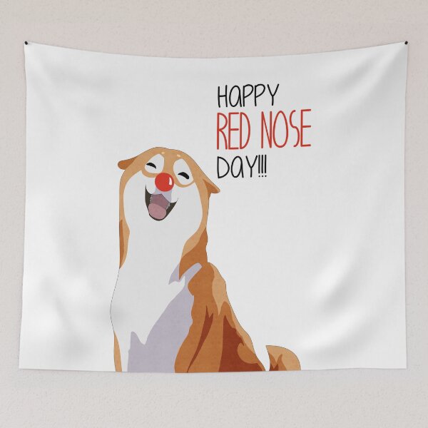 Item preview, Happy Shiba Inu - Red Nose designed and sold by Lady Grim.