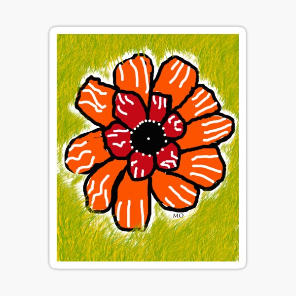 Item preview, Orange Flower Burst designed and sold by Maureen Zaharie.