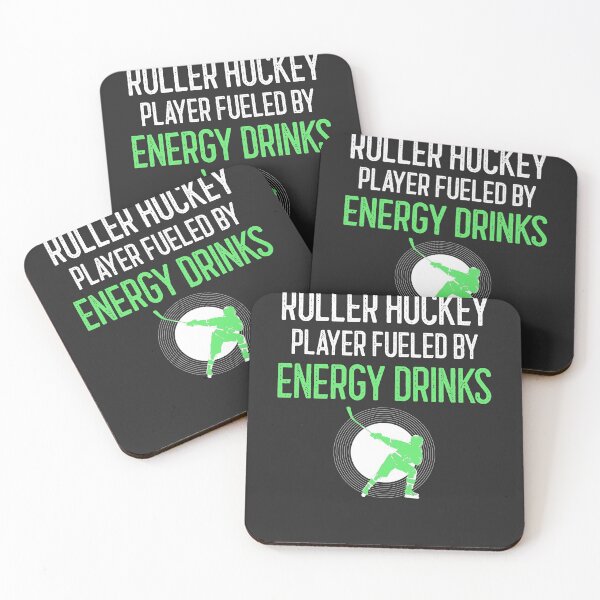 Item preview, Roller Hockey Player Fueled By Energy Drinks Hockey Player Gift designed and sold by EricJP.