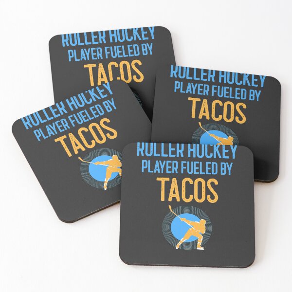 Item preview, Roller Hockey Players Fueled By Tacos Hockey Player Gift designed and sold by EricJP.