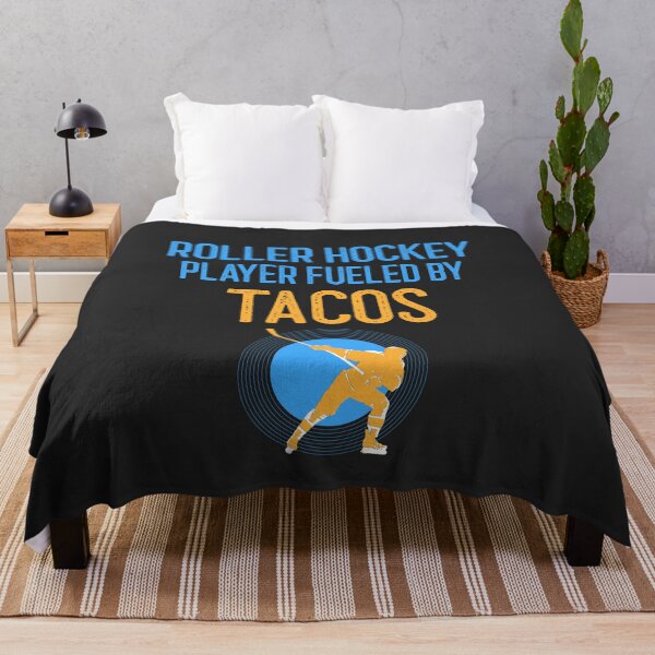 Item preview, Roller Hockey Players Fueled By Tacos Hockey Player Gift designed and sold by EricJP.
