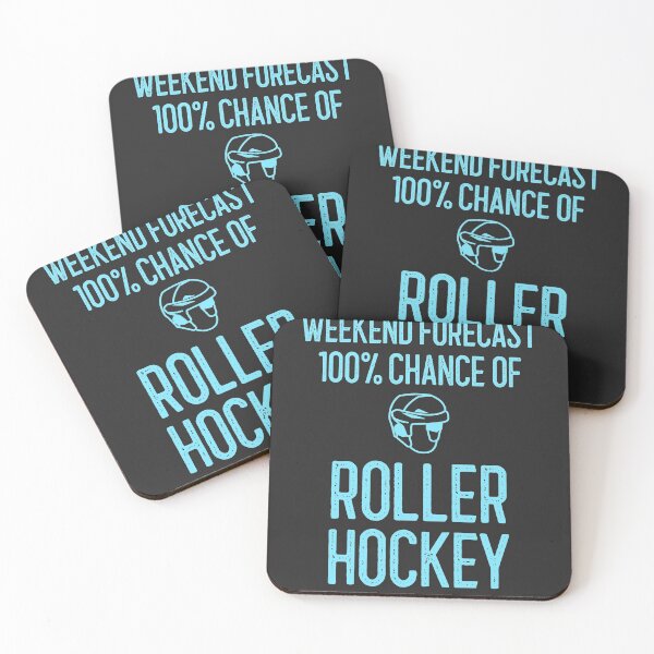 Item preview, Weekend Forecast 100% Chance Of Roller Hockey Hockey Player Gift designed and sold by EricJP.