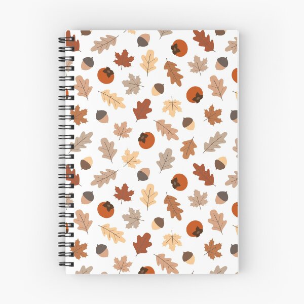 Item preview, Cute Fallen Leaves, Nuts and Persimmons Pattern designed and sold by ButterandCheese.