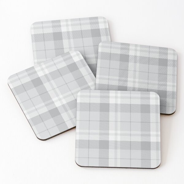 Item preview, White Plaid Tartan Textured Pattern designed and sold by Siu-Hong Mok.