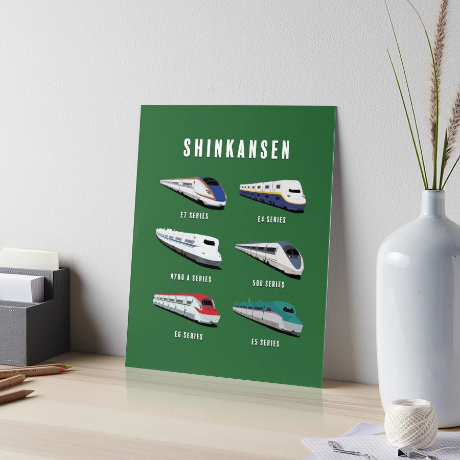 Japanese Shinkansen Bullet Trains Artwork 