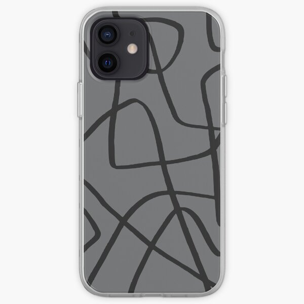 abstract lines grey iPhone Soft Case