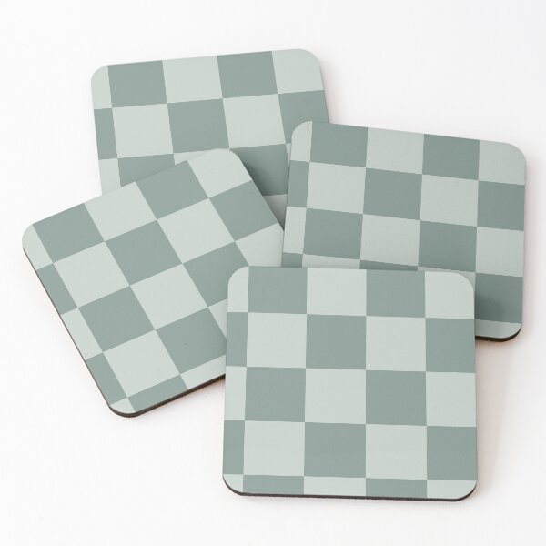 Item preview, nordic green checkered pattern designed and sold by ZANGRAM.