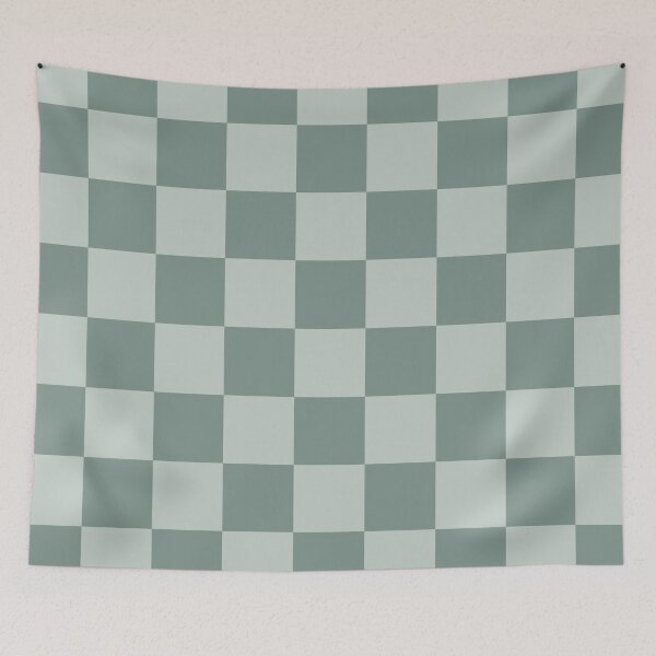 Item preview, nordic green checkered pattern designed and sold by ZANGRAM.