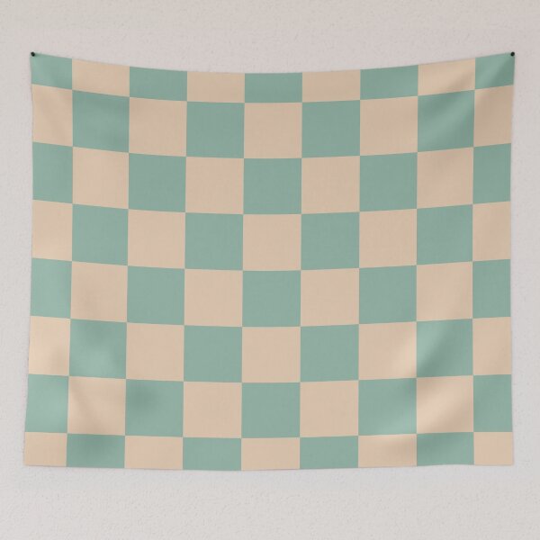Item preview, Peach & Mint Checkered pattern designed and sold by ZANGRAM.