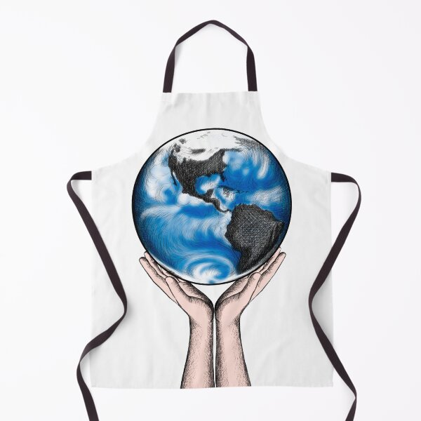 Item preview, the blue planet earth is drawn with lines in human hands designed and sold by nataliavavilina.