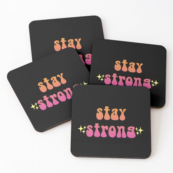 Item preview, Stay Strong sparkly gradient Meme Text designed and sold by everything4eva.
