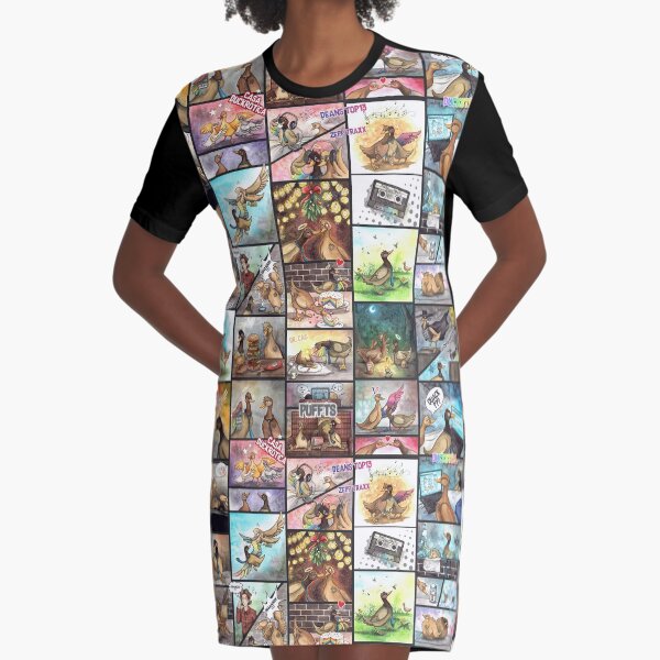 Duckstiel Comic T-Shirt Kleid