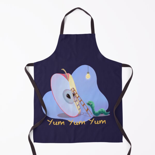 Item preview, The worm found an apple and is very happy about it designed and sold by SychEvaartist.