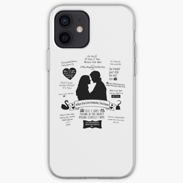Captain Swan "Iconic Quotes" Silhouette Design iPhone Soft Case
