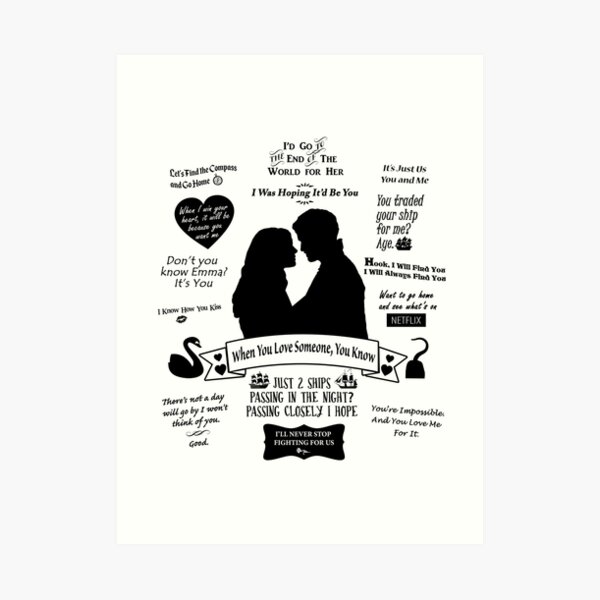 Captain Swan "Iconic Quotes" Silhouette Design Art Print