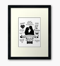 Captain Swan "Iconic Quotes" Silhouette Design Framed Print
