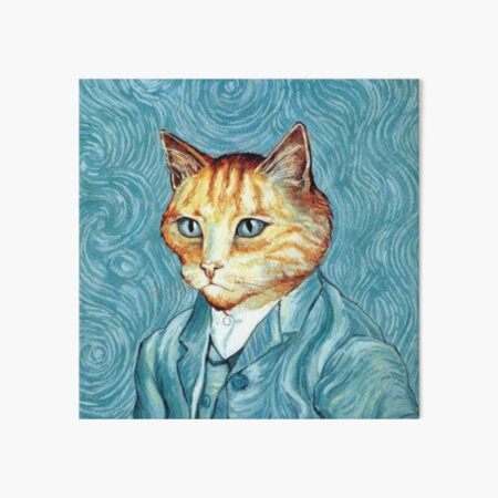Vincent Van Cat Self-Portrait Art Board Print