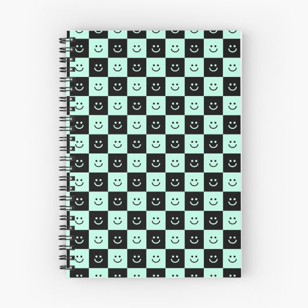 Item preview, Black & Mint Checkered Smilie Pattern designed and sold by ZANGRAM.
