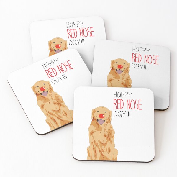 Item preview, Happy Golden Retriever - Red Nose designed and sold by Lady Grim.