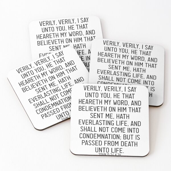 Item preview, John 5:24 KJV designed and sold by Logosdesignshop.