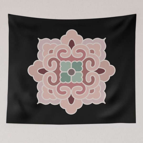 Item preview, Korean Traditional Beige Pattern Style 10 on Black BG designed and sold by FollowtheOrigin.