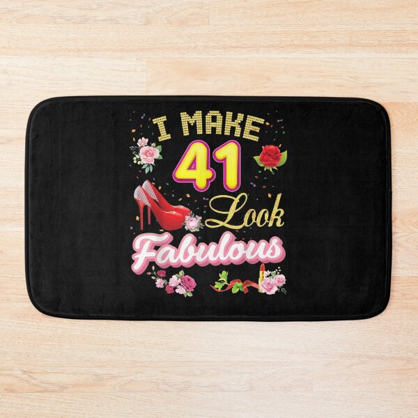 Item preview, I Make 41 Look Fabulous 41st Happy Birthday Pink Shoe Queen  designed and sold by shirleyfinley.