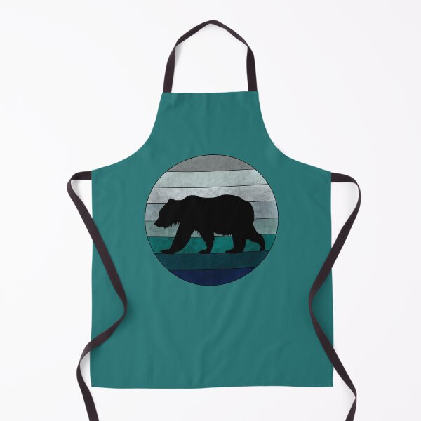 Item preview, Teal Retro Bear Sunset designed and sold by GyngerGarza.