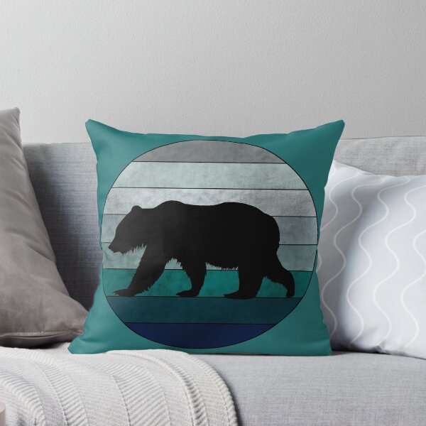 Item preview, Teal Retro Bear Sunset designed and sold by GyngerGarza.