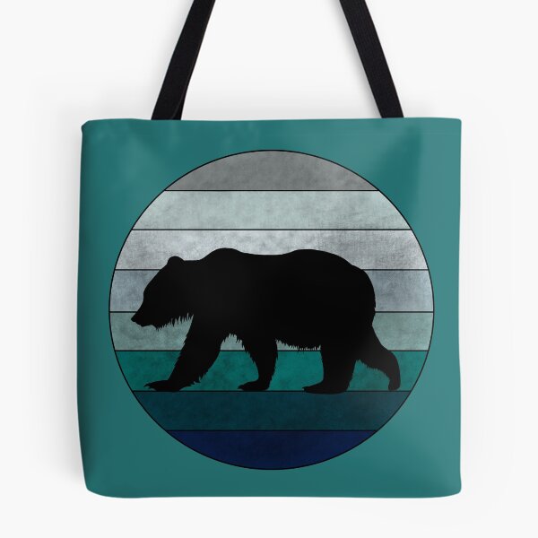 Item preview, Teal Retro Bear Sunset designed and sold by GyngerGarza.